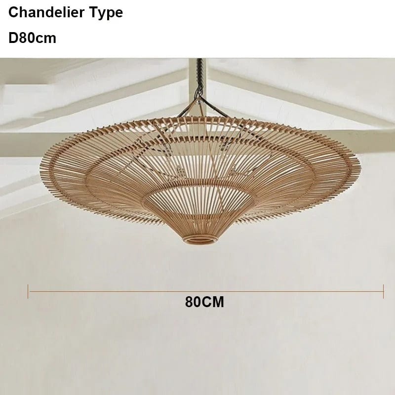 Kairo Rattan Chandelier in Brown Rattan