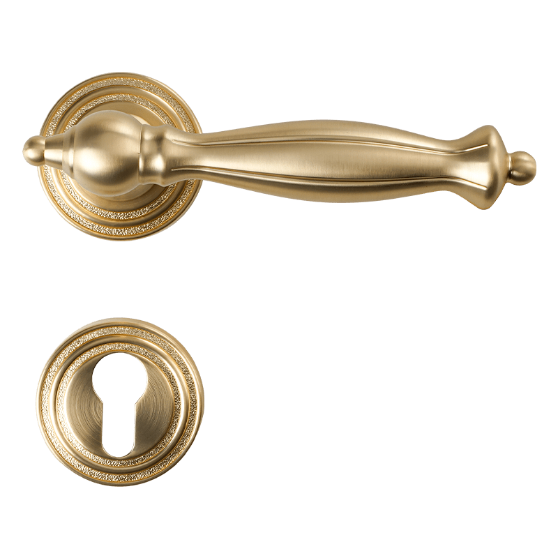 Pendergrass Door Lock in Pearl Grey & Brushed Brass