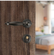 Pendergrass Door Lock in Pearl Grey & Brushed Brass