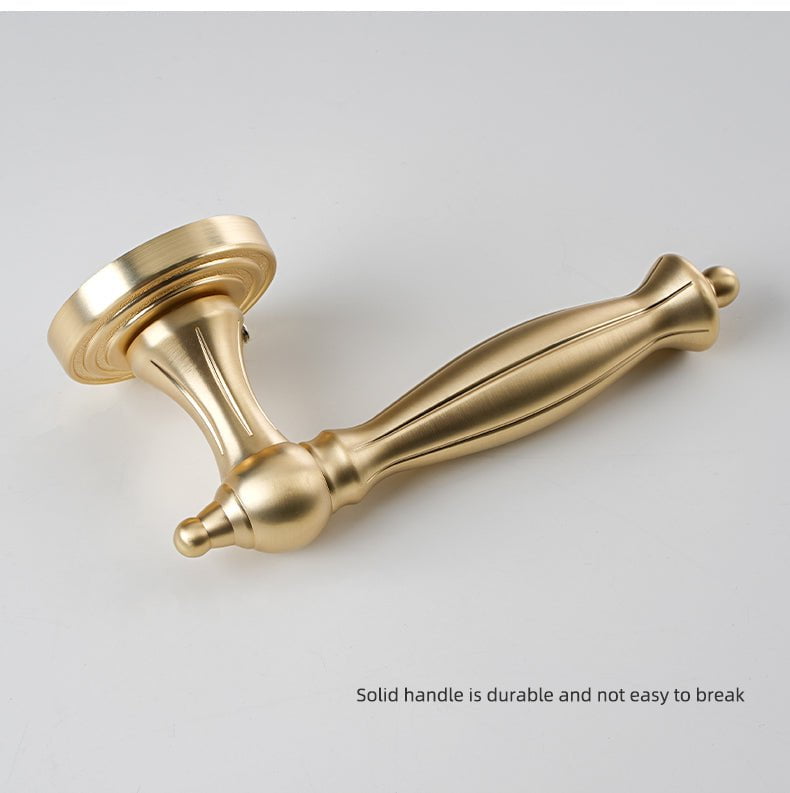Pendergrass Door Lock in Pearl Grey & Brushed Brass