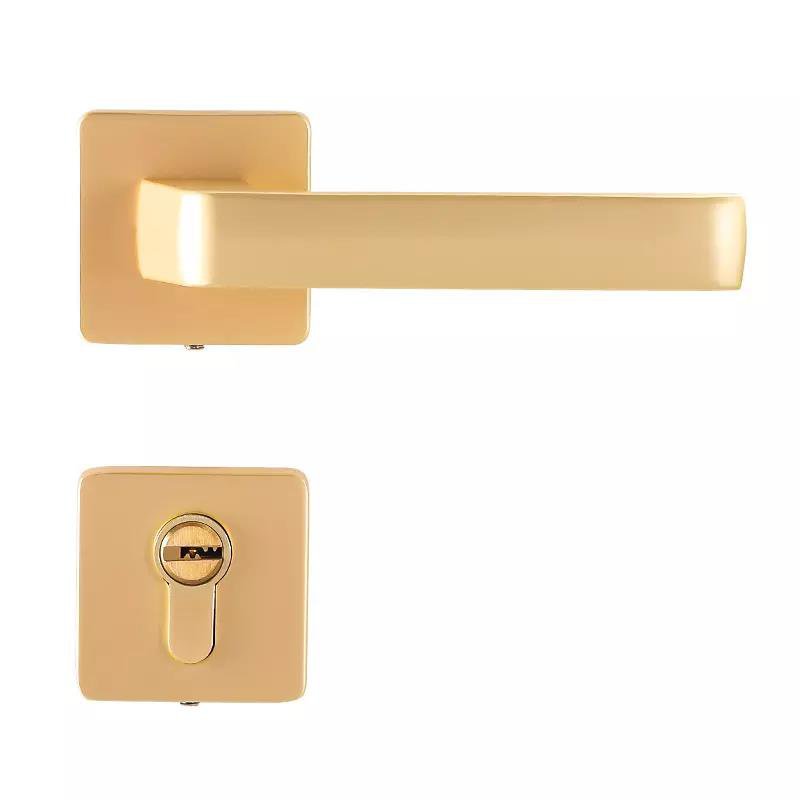 Passage Lever Door Lock in Pearl Grey & Pearl Gold