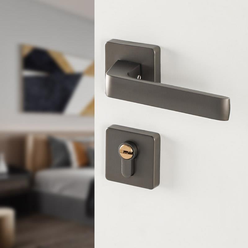 Passage Lever Door Lock in Pearl Grey & Pearl Gold