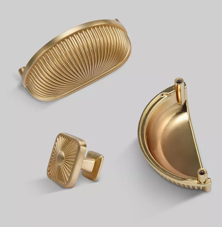 Margaux Furniture Handle in Brushed Brass & Black Brushed Nickel - Viltara