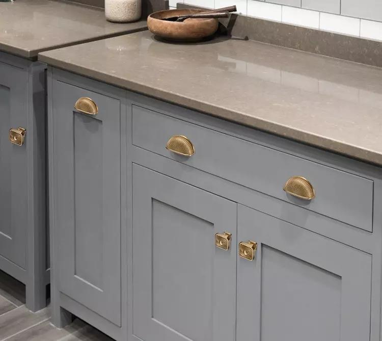 Margaux Furniture Handle in Brushed Brass & Black Brushed Nickel - Viltara