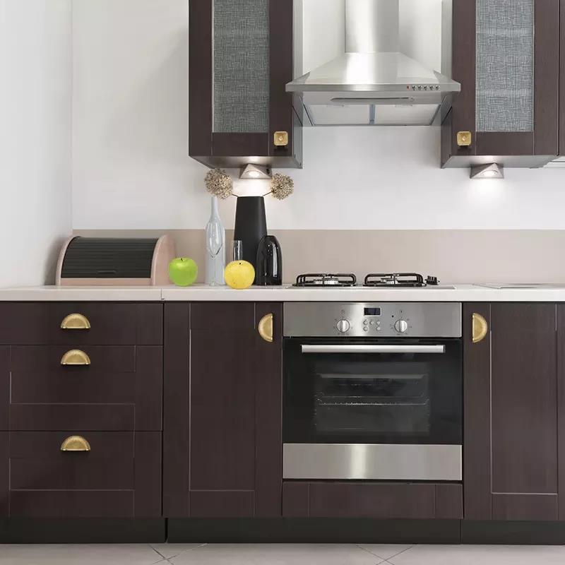 Margaux Furniture Handle in Brushed Brass & Black Brushed Nickel - Viltara