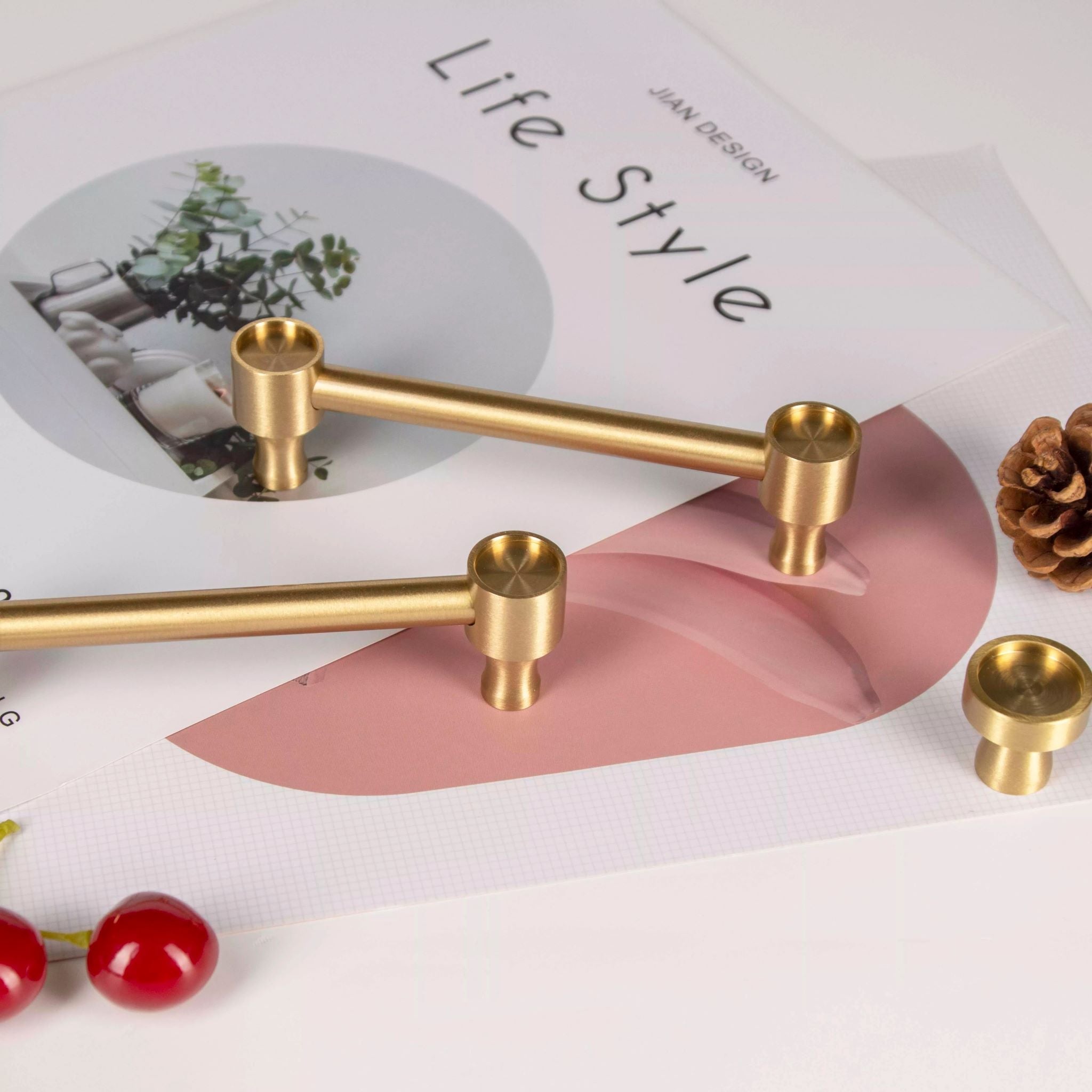 Melissa Mou Furniture Handle in Brushed Brass - Viltara