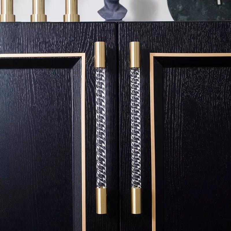 Neo Nuprene Furniture Brushed Solid Brass Cabinet Handle - Viltara