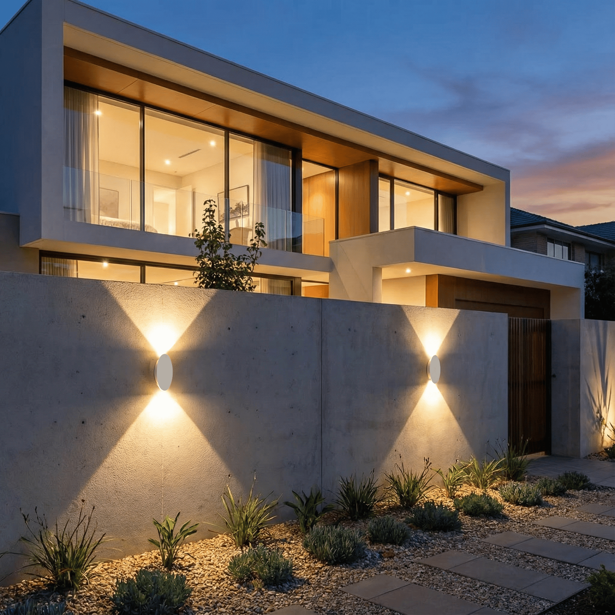 Sunset Wall Light in White & Black
