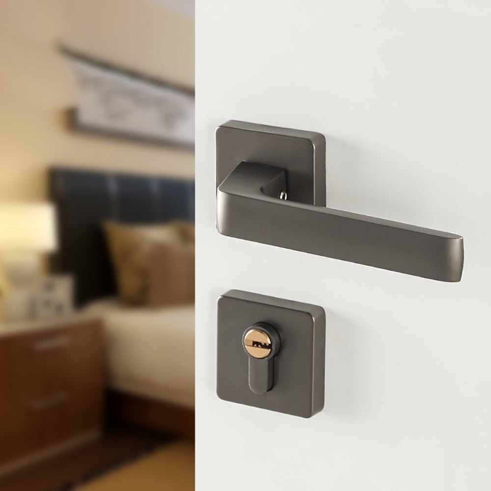 Passage Lever Door Lock in Pearl Grey & Pearl Gold