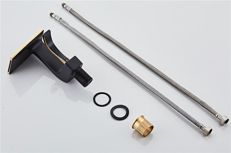 Serpenti Flow Faucet in White & White And Gold - Viltara
