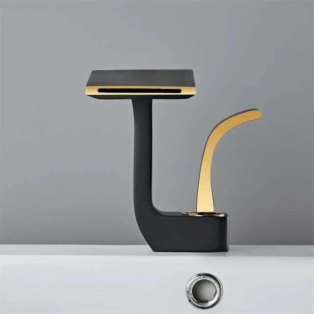 Serpenti Flow Faucet in White & White And Gold - Viltara