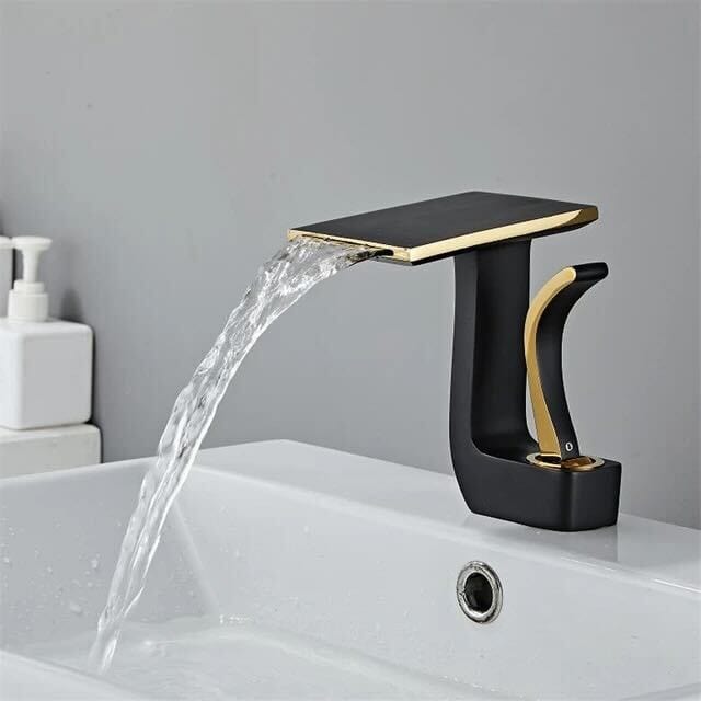 Serpenti Flow Faucet in White & White And Gold - Viltara
