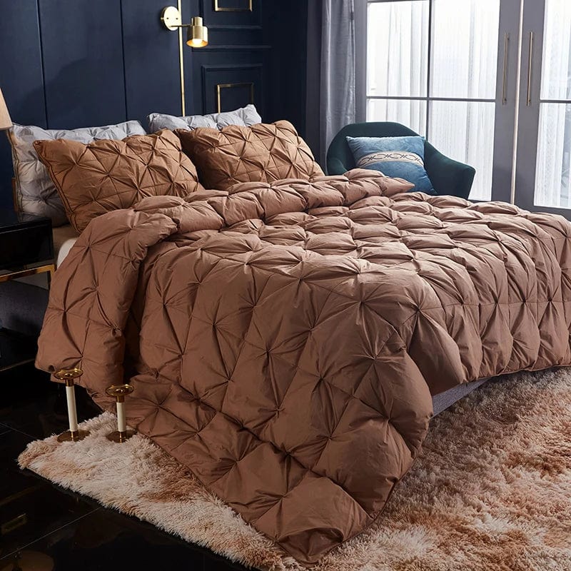 Signature Down Duvet Insert in White & Gray - Viltara