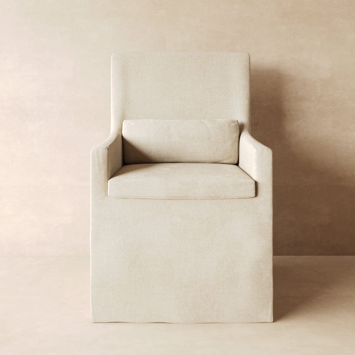 Signature Upholstered Armchair in Performance Linen & European Linen