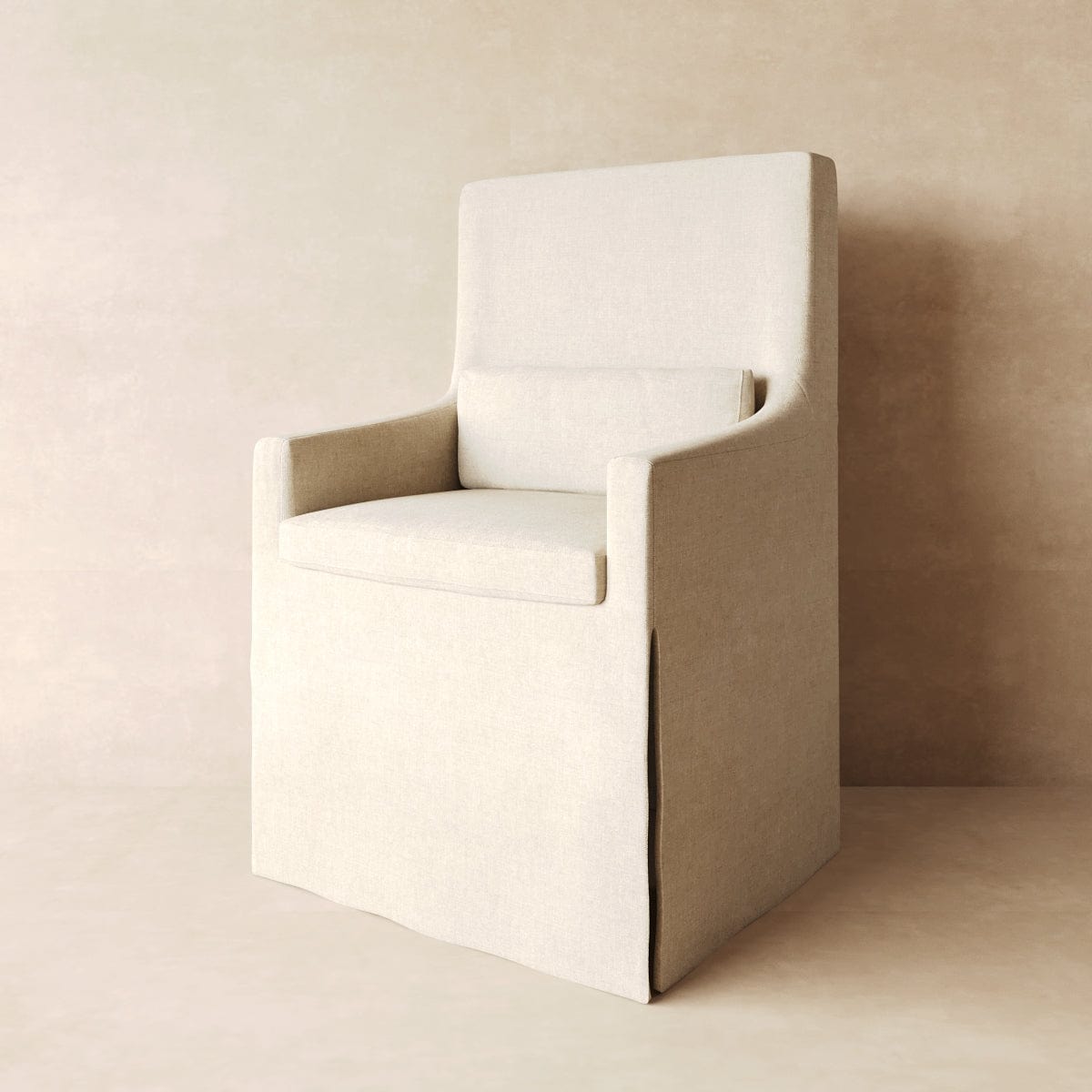Signature Upholstered Armchair in Performance Linen & European Linen
