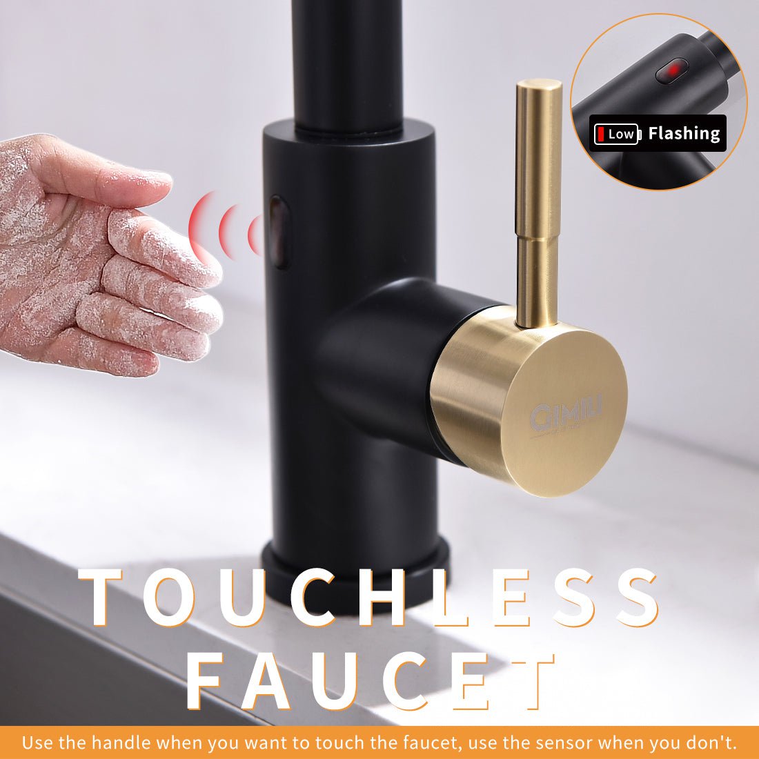 Kraus Touchless Sensor Faucet in Gold & Silver