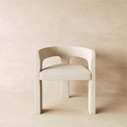 Three Legged Armchair in Performance Linen & Performance Leather
