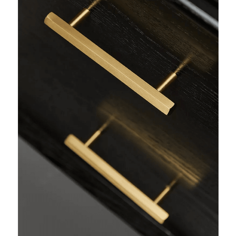 Tucson Tone Furniture Handle in Brushed Brass & Matte Black - Viltara