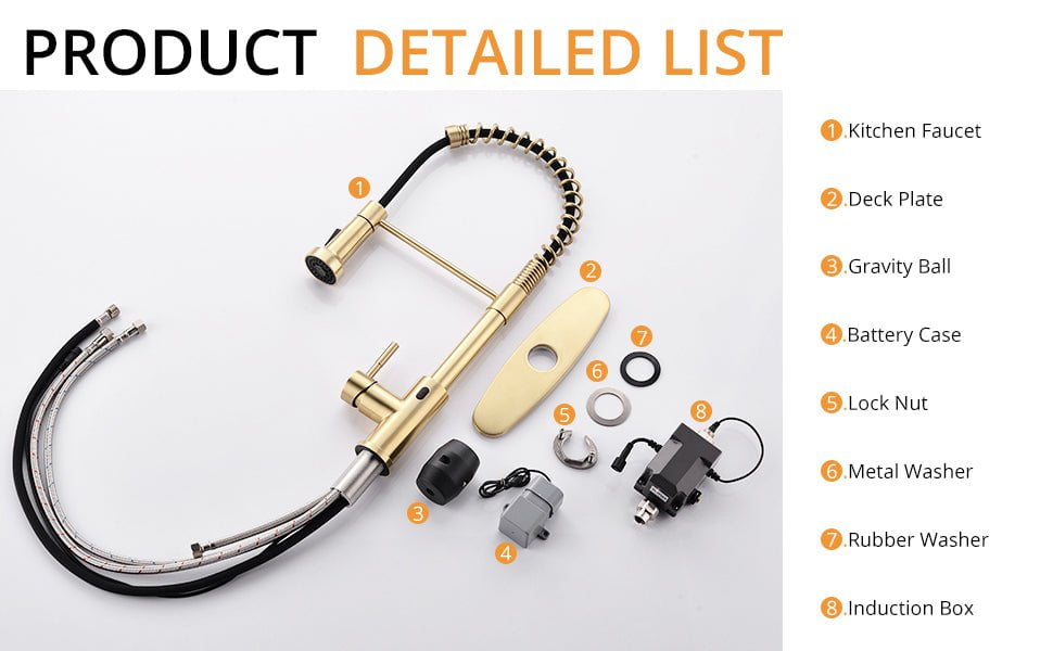 Kraus Touchless Sensor Faucet in Gold & Silver