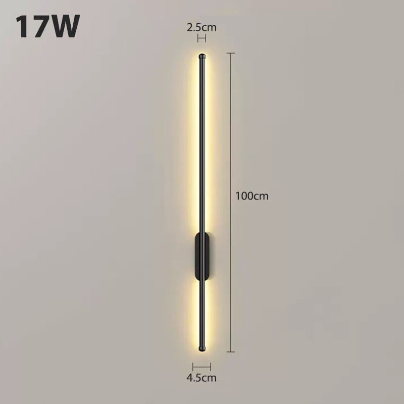 Vista Slim Wall Light in Gold & Black