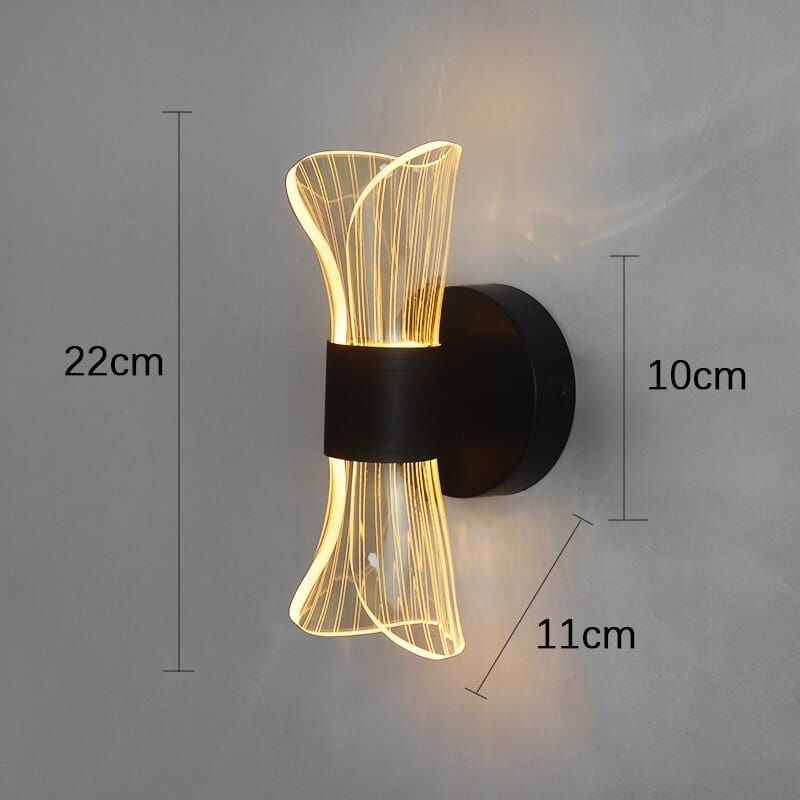 Bloom Torch Wall Light in Gold & Black
