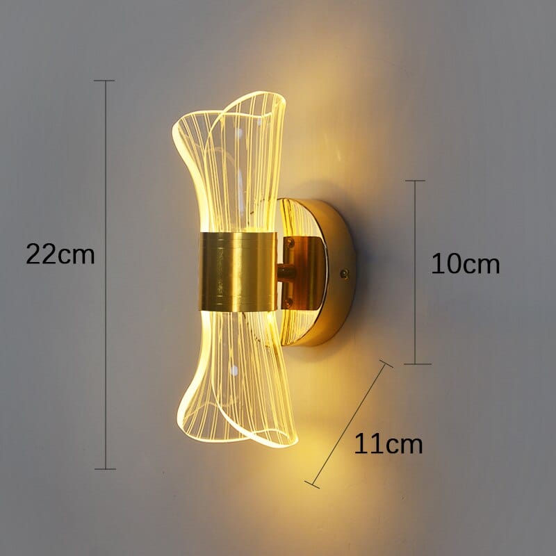 Bloom Torch Wall Light in Gold & Black
