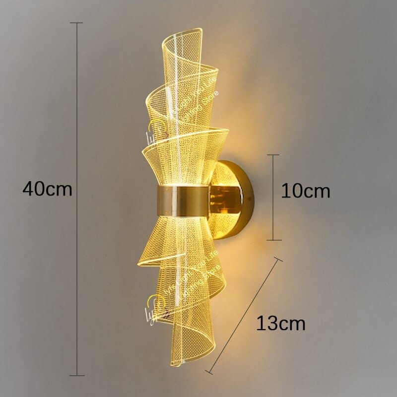 Bloom Torch Wall Light in Gold & Black