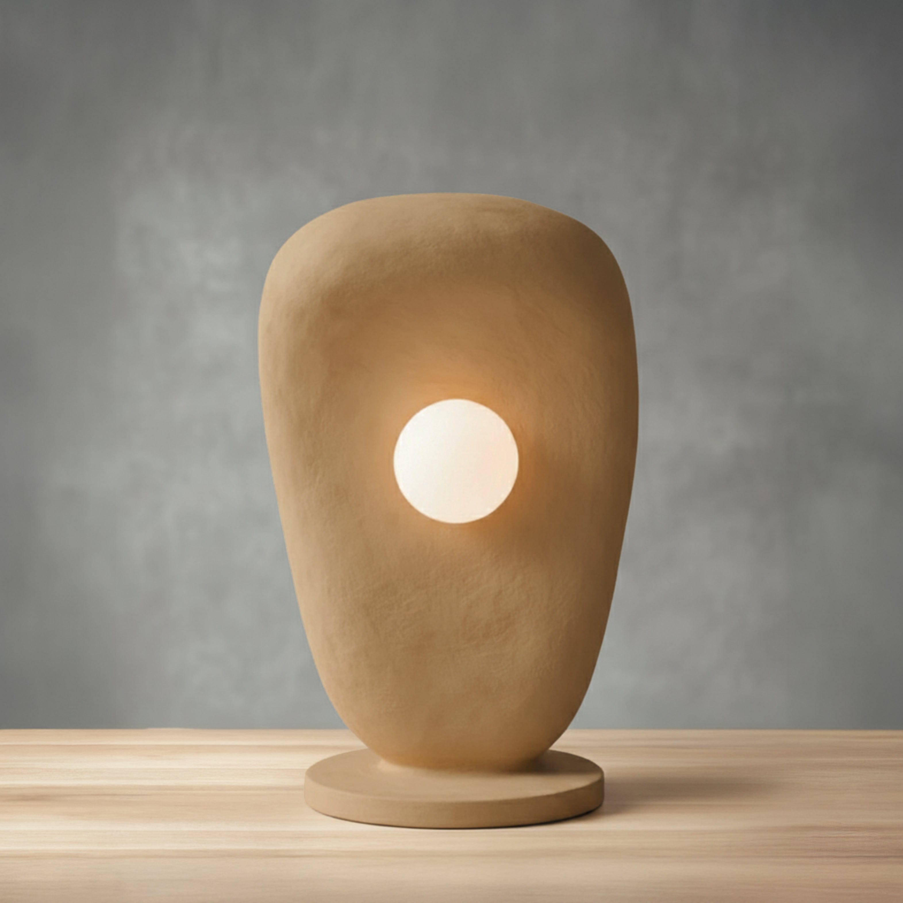 Zakohani Floor Lamp in Beige & Raw Ochra
